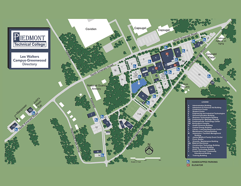 Campus Map | Piedmont Technical College